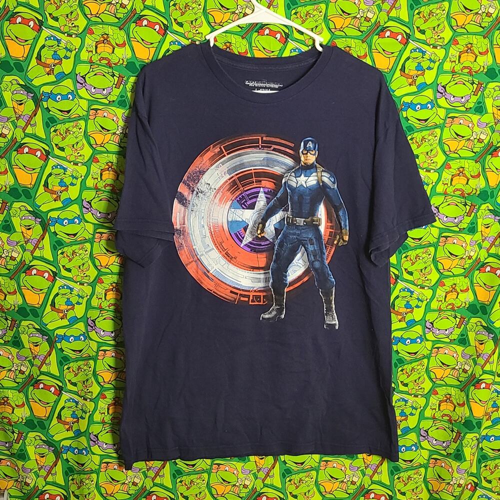 Captain America Graphic T Shirt Winter Soldier Adult Size L Short Sleeve